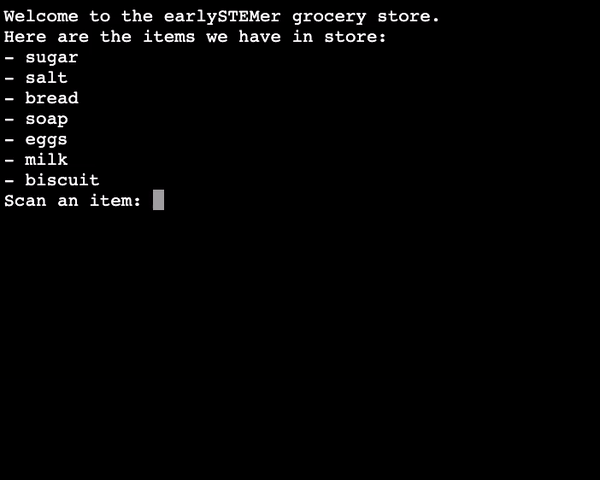 python grocery store